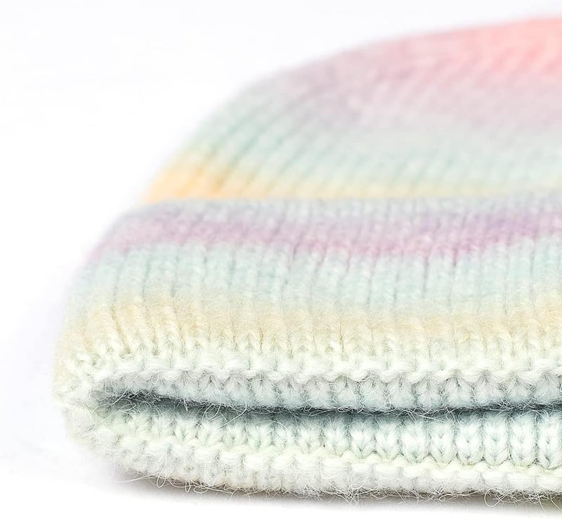 Vgogfly Beanie Men Slouchy Knit Skull Cap Warm Stocking Hats Guys Women Striped Winter Beanie Hat Cuffed Plain Hat - Image 4
