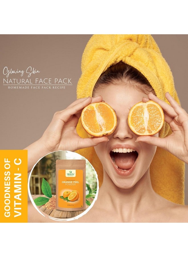 YASHU Pure Orange Peel Face Pack Powder | Natural Vitamin C Rich Skin Brightening Mask (100 G X 1 Pack) - Image 3