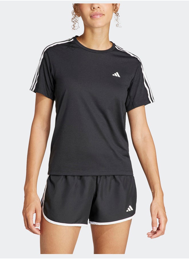 Adidas - Own the Run 3-Stripes T-Shirt - Image 1
