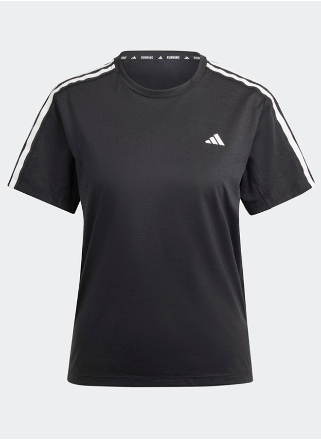 Adidas - Own the Run 3-Stripes T-Shirt - Image 1