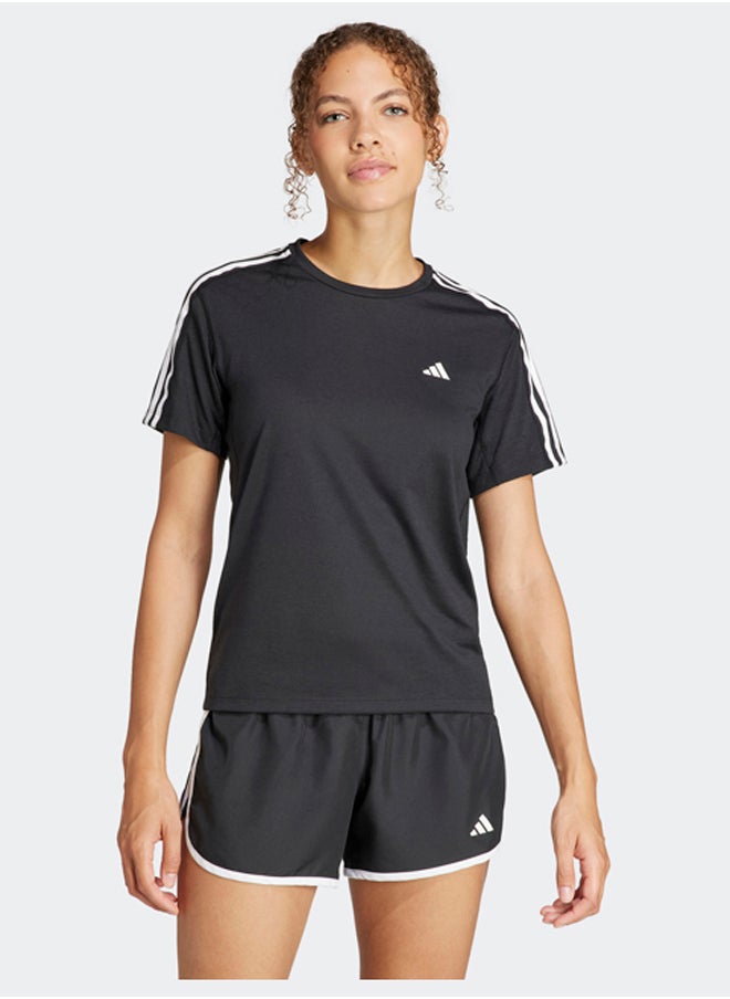 Adidas - Own the Run 3-Stripes T-Shirt - Image 1