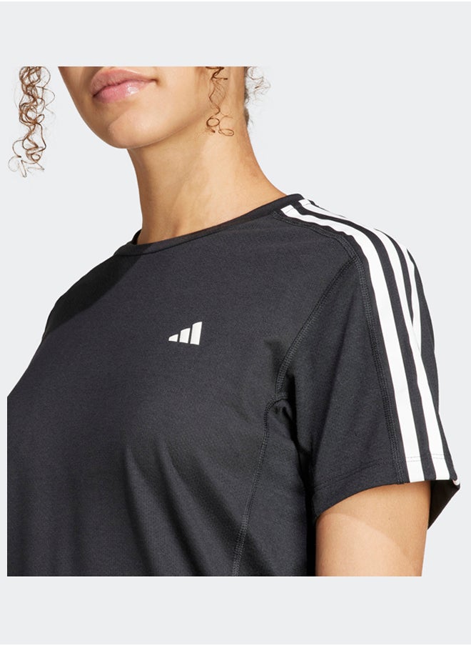 Adidas - Own the Run 3-Stripes T-Shirt - Image 1