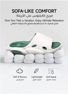 AL-WAHA AL-ZHABIA Cloud Pillow Slippers for Men & Women - Ultra Soft Non-Slip Waterproof Shower Sandals with Thick Cushioned Sole for Indoor/Outdoor Bathroom, Home, Spa Comfort(40-41)  - Image 3