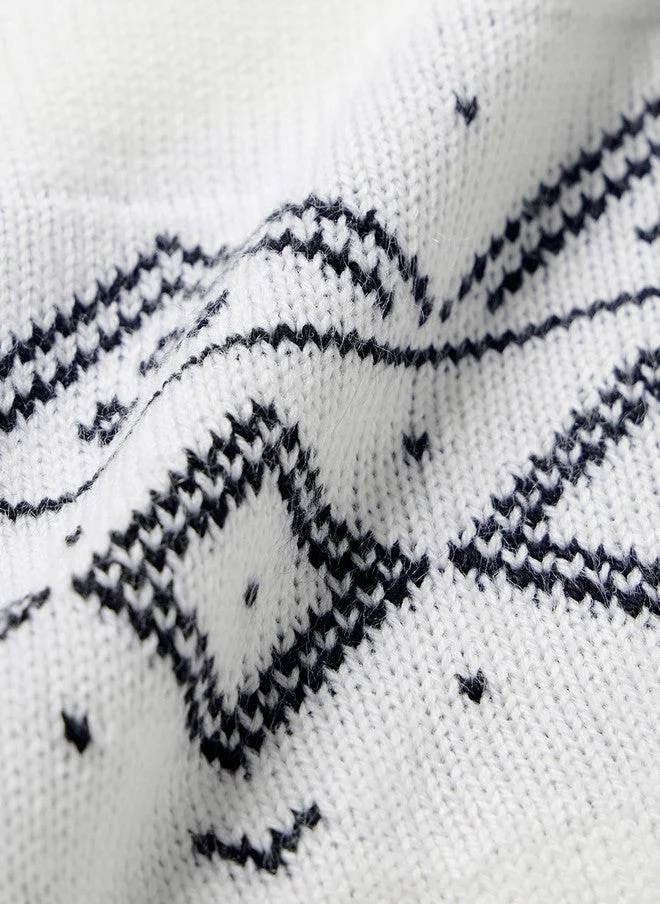 The Souled Store  The Souled Store Women's Oversized Fit Textured White Cardigan  | Best Price UAE