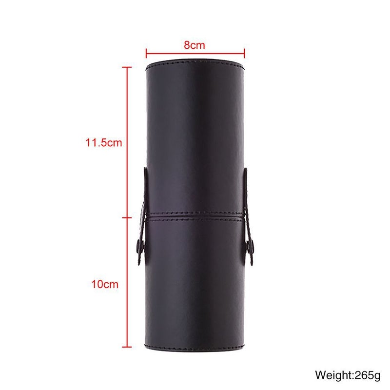 Generic Dustproof Makeup Brush Holder with Cover Black full barrel 