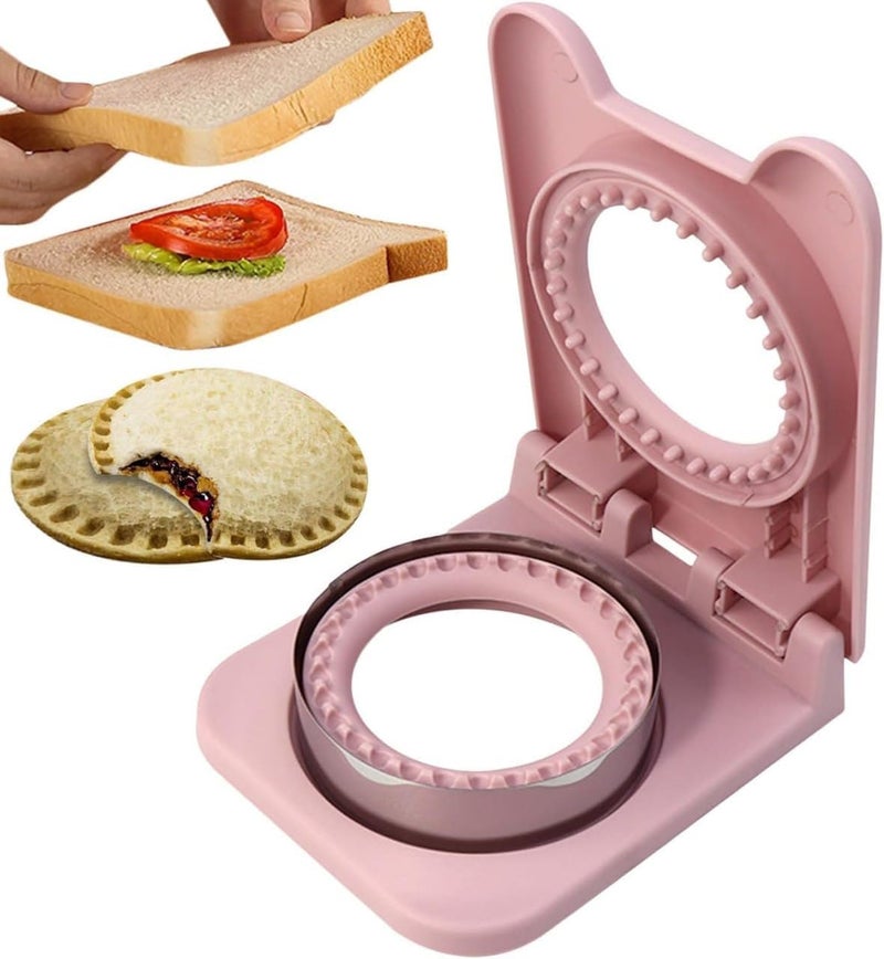 SHOPECOM SHOPECOM Sandwich Maker Sandwich Cutters for Kids Lunch Sandwich Cutter and Sealer Stainless Steel Baking Tools Sandwich Pocket Bread Mold Great for Lunch Box and Bento Box1pc - Image 1
