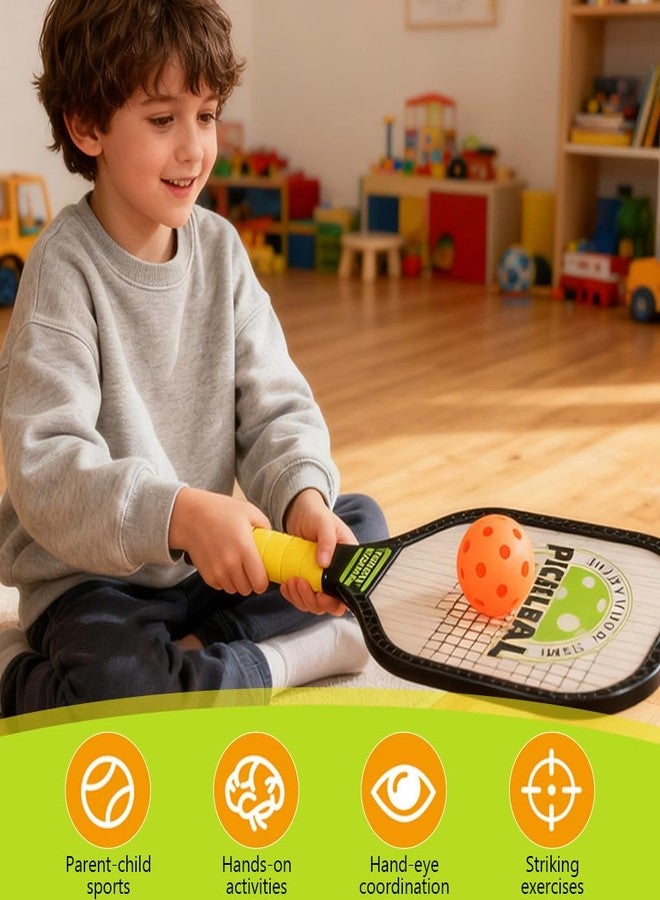 برو بيروس مجموعة مضارب بيكلبول للأطفال من بروبيروس® مع كرة، مضارب بيكلبول خفيفة الوزن وعالية الجودة مصنوعة من مادة ABS، مقبض مانع للانزلاق من مادة EVA، لعبة عائلية خارجية للأولاد والبنات - Image 4