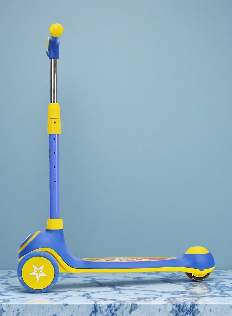 إيزي فيتشور سكوتر ركل للأطفال من إيزي فيوتشر: تصميم قابل للطي، مقبض قابل لضبط الارتفاع، عجلات LED، فرامل خلفية وموسيقى للأعمار من 3 إلى 8 سنوات - Image 1