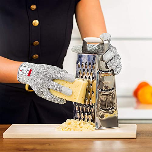 NoCry Cut Resistant Gloves Food Grade with 3 Touchscreen Capable Fingers; Protective Kitchen Gloves for Cutting; Use Cut Glove as Fish, Butcher Glove or Wood Carving, Extra Large - Image 5