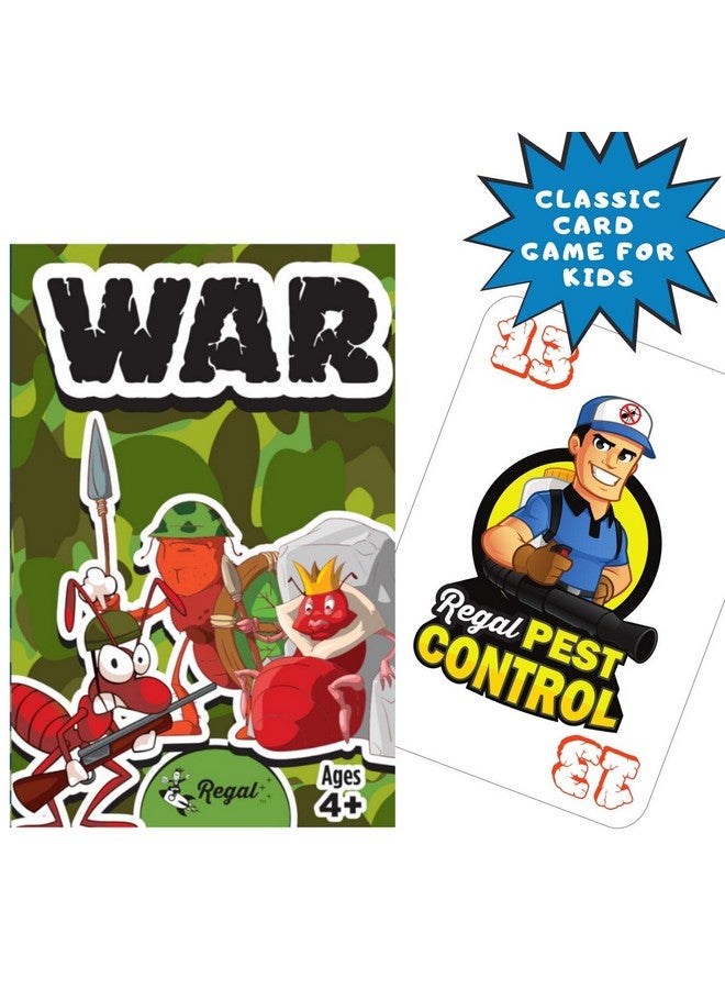 Regal Games لعبة ورق الحرب من ريجال جيمز للأطفال 4 5 6 7 8+ | لعبة لوحية مضحكة للسفر للعائلات (عبوة واحدة) - Image 2