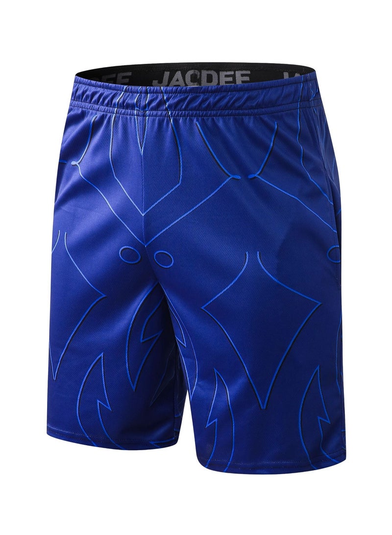 YEL PRO Men Quick Dry Breathable Elastic Shorts Blue - Image 1