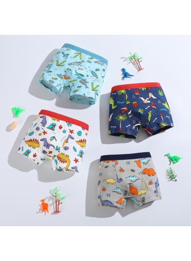 New Boys' Underwear Pure Cotton Comfortable Boys' Boxer Briefs Medium And Large Children's Cartoon Boxer Briefs Baby Boy Manufacturer