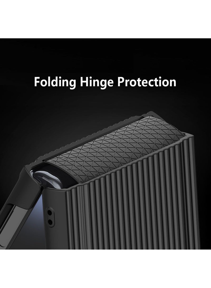 Galaxy Z Flip 5 Case with Hinge Connection,360°Protection Built-in HD Glass Screen Protector Z Flip5 Cover,Ultra-Slim Fashion Suitcase-Shaped for Galaxy Z Flip 5 - Image 3