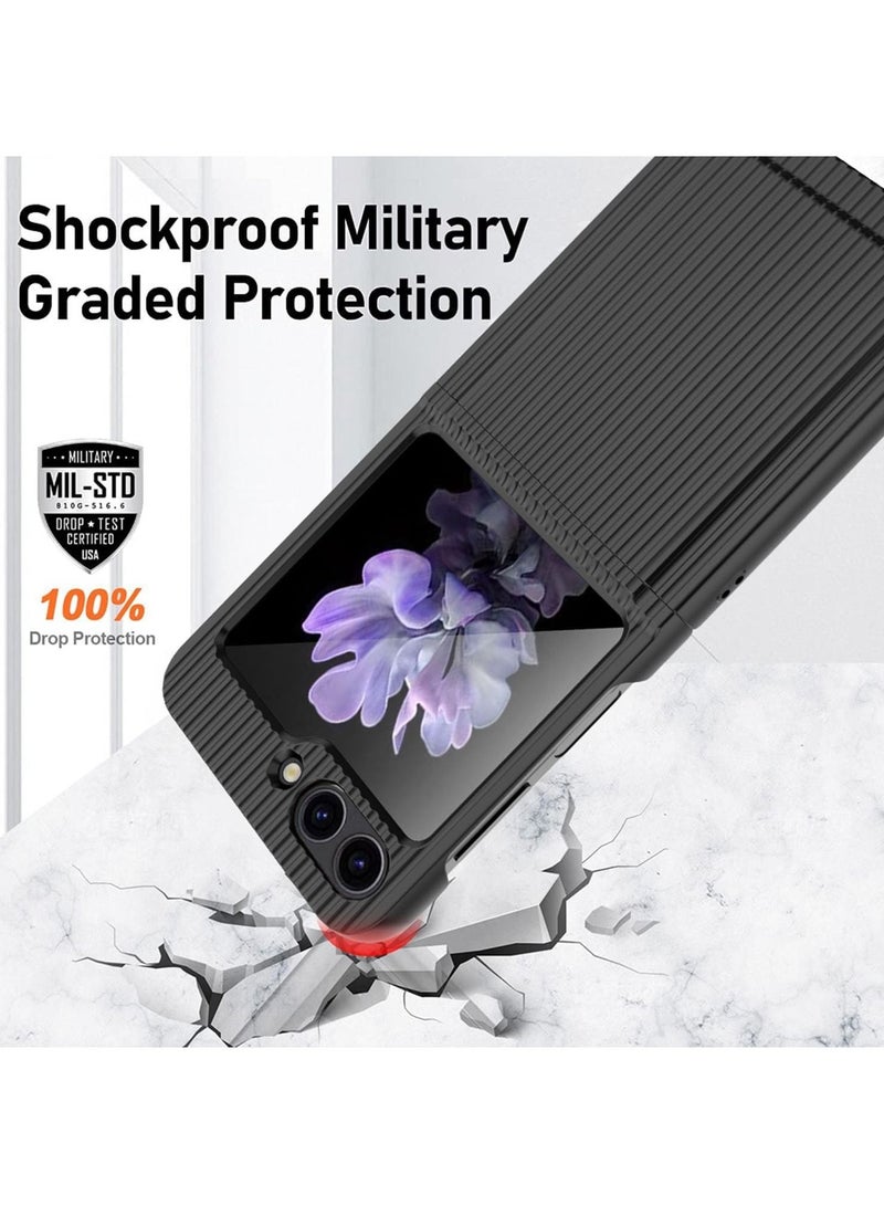 Galaxy Z Flip 5 Case with Hinge Connection,360°Protection Built-in HD Glass Screen Protector Z Flip5 Cover,Ultra-Slim Fashion Suitcase-Shaped for Galaxy Z Flip 5 - Image 4
