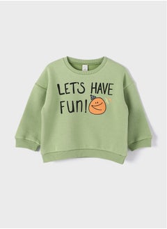 LC WAIKIKI Crew Neck Printed Baby Boy Sweatshirt and Sweatpants 2-Pack  - Image 2