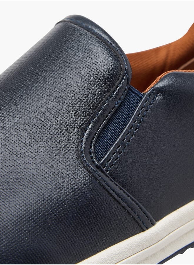 Lee Cooper - Men's Solid Slip-On Loafers with Pull Tabs - Image 1