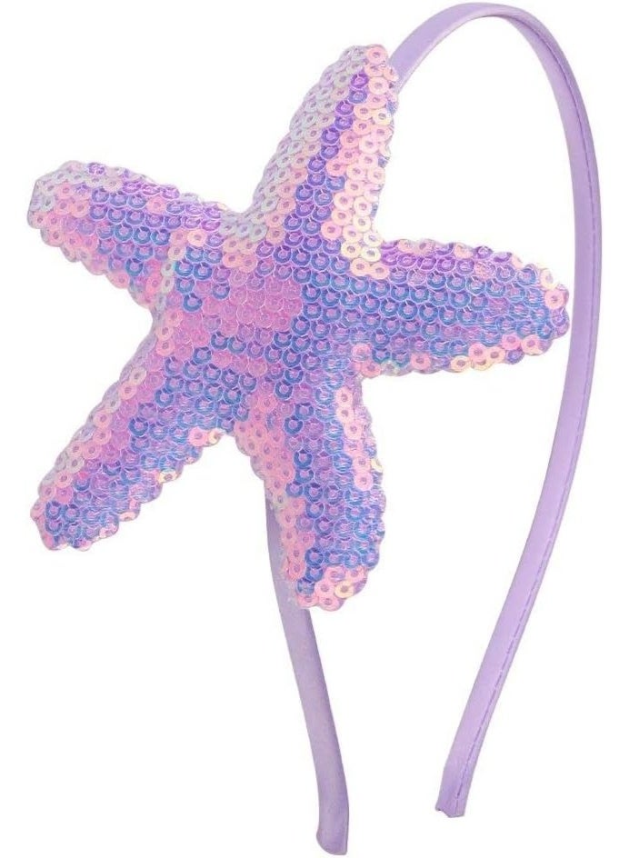 شراء جوي مجموعة من 6 عصابات رأس لامعة للبنات، إكسسوارات شعر للأطفال، على شكل فيونكة/قلب/نجمة، رباط شعر جميل للأطفال الصغار/الفتيات/المراهقات - Image 2
