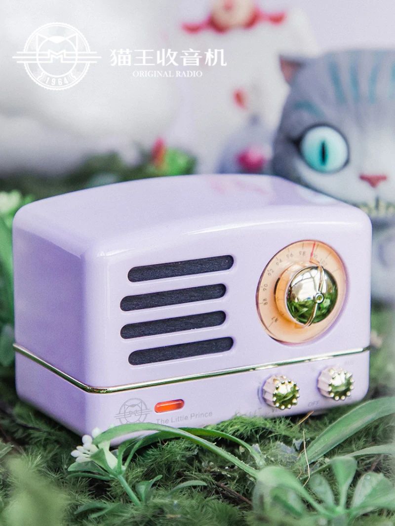 Muzen The Little Prince OTR Bluetooth Wireless Speaker, FM Radio, Metal Music Player, Purple - Image 4