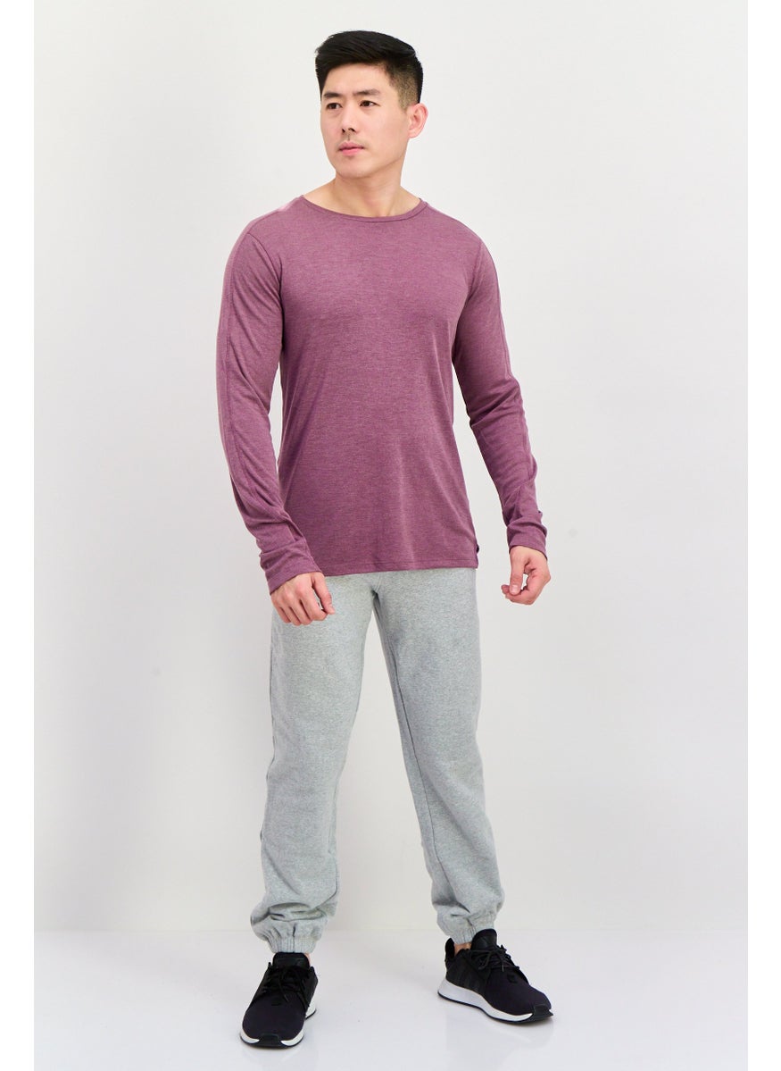 Champion Men Sportswear Fit Long Sleeve Training T-Shirts, Mauve  - Image 3