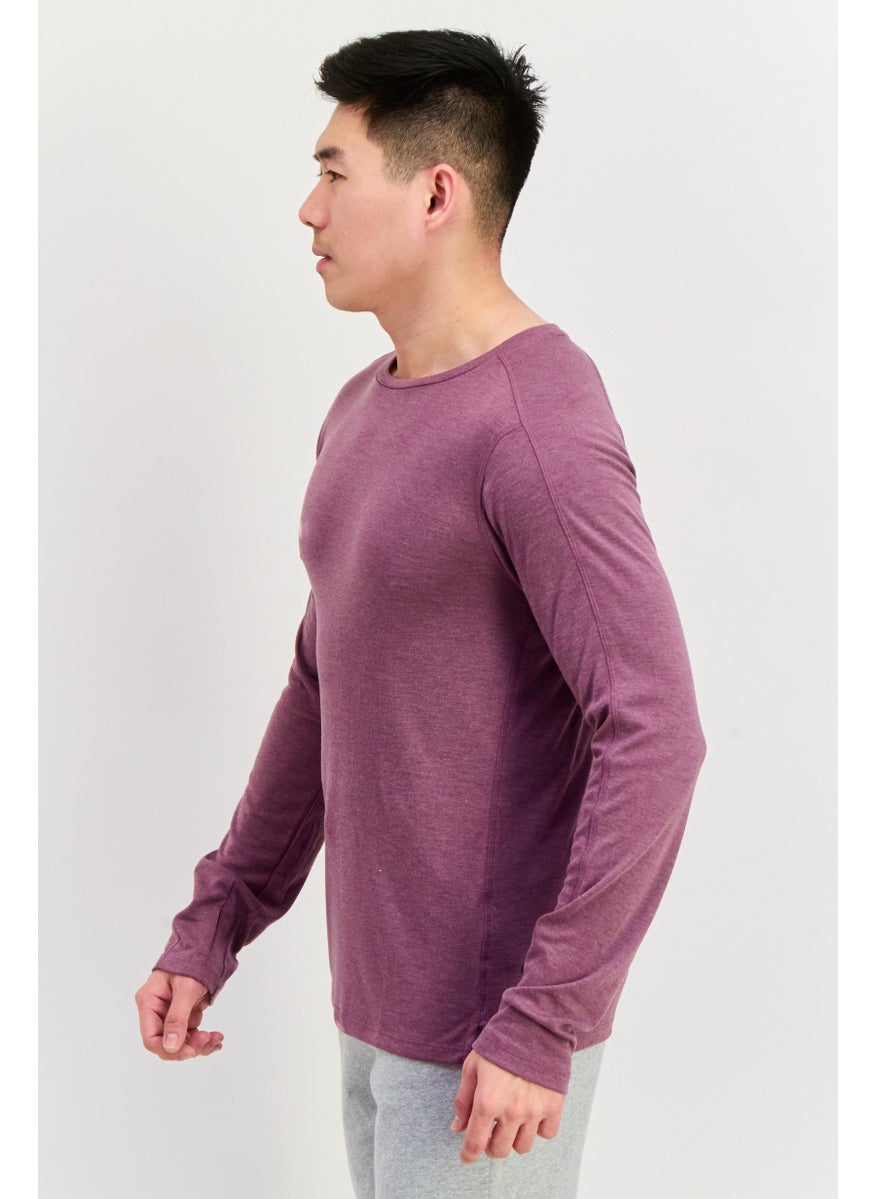 Champion Men Sportswear Fit Long Sleeve Training T-Shirts, Mauve  - Image 2