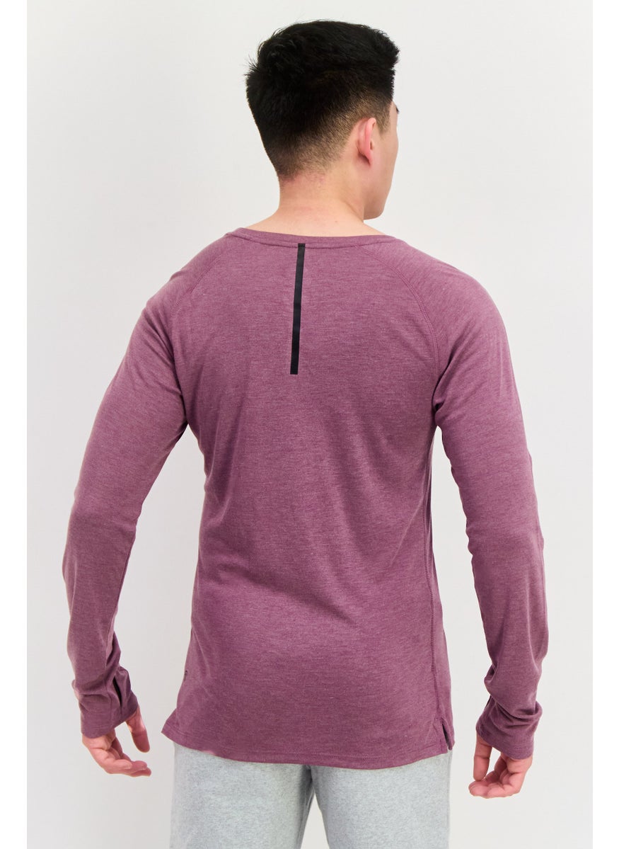 Champion Men Sportswear Fit Long Sleeve Training T-Shirts, Mauve  - Image 4