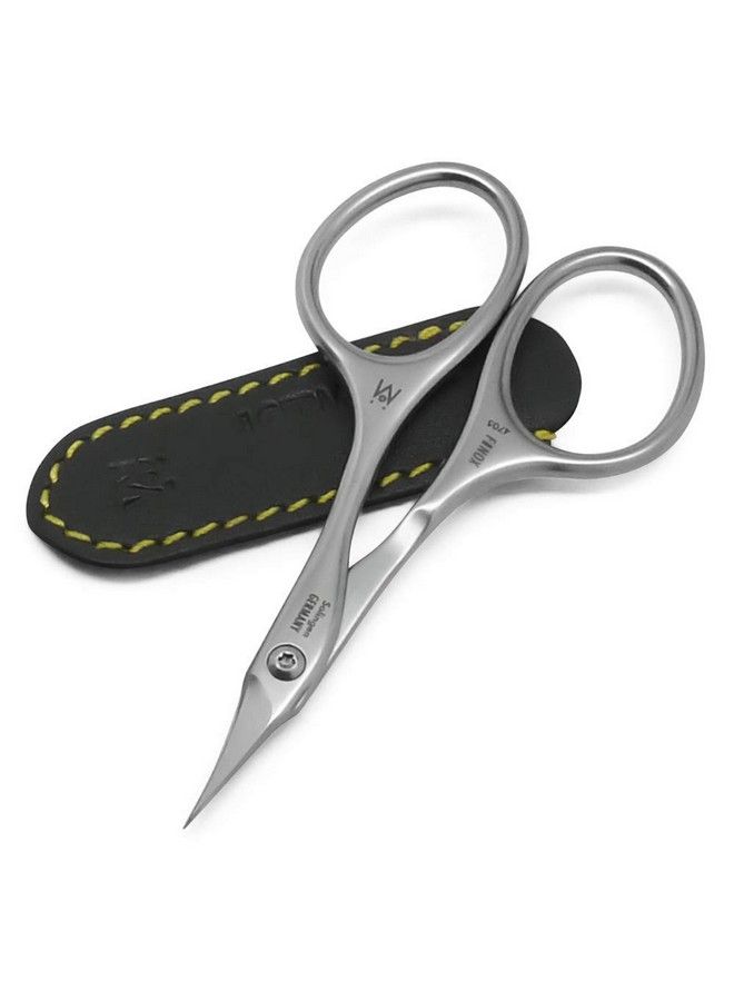 GERmanikure Tower Point Cuticle Scissors Finox Stainless Steel Professional Manicure Tools In Leather Case Ethically Made In Solingen Germany 4705 - Image 1