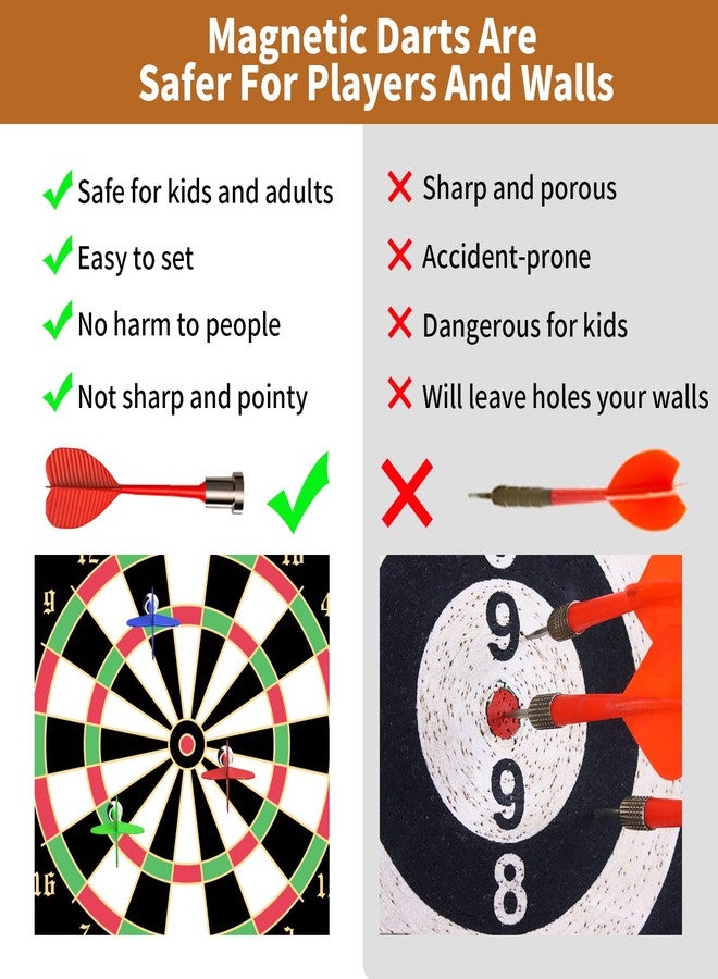 Gitus Magnetic Dart Board Indoor Outdoor Games for Kids with 12 Darts, Gifts for Teenage Boys Teen Boys Gifts Ideas Toys Gifts for 8 9 10 11 12 13 Year Old Boy Game Room Decor - Image 2