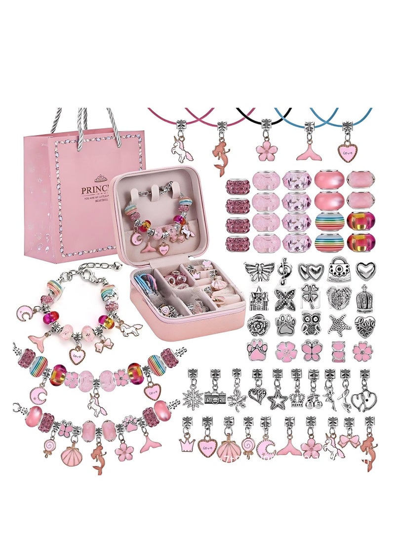DIY Handmade Bracelet-Making Kit For Girls - Creative Birthday Gift Set With Jewelry Box - Fun & Easy Jewelry Craft Activity For Kids  - Image 1