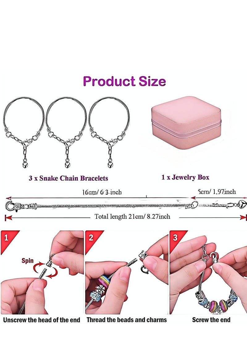 DIY Handmade Bracelet-Making Kit For Girls - Creative Birthday Gift Set With Jewelry Box - Fun & Easy Jewelry Craft Activity For Kids  - Image 2