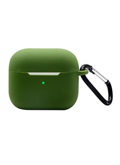 Compatible with Airpods 4th Case Cover Soft Skin Silicone Case Cover with Keychain Full Protective Case for Men and Women Compatible with AirPods 4th Generation Case (Green)