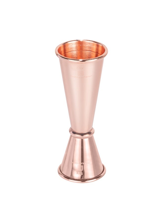 Restaurantware Japanese Style Double-Sided Cocktail Jigger - 1-OZ and 2-OZ: Perfect for Bars or Home Use - Copper-Plated Stainless Steel - 18/8 Stainless Steel - Commercial Grade - 1-CT - Image 2