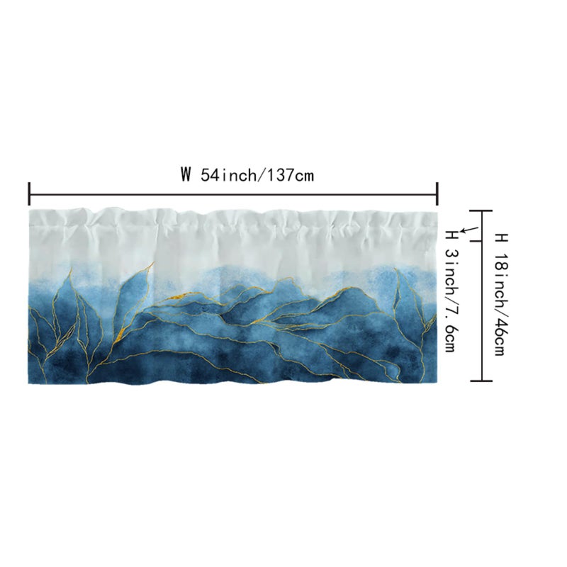Mightree Kitchen Curtains Valances, Rod Pocket Valances for Windows, Small Window Treatment Valances for Window, Living Room, Bedroom, Bathroom, 1 Panel, 54" W x 18" L, Wild Flower - Image 2