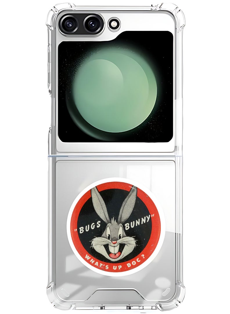 Theodor Magnetic Case for Samsung Galaxy Z Flip 6 Compatible with MagSafe Wireless Charging, Shockproof Phone Bumper Cover Bugs Bunn - Image 1