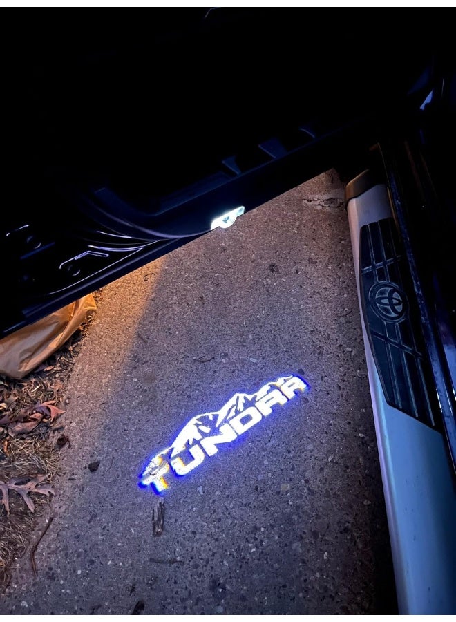 فيريكس مناسب لشعار باب تويوتا تندرا ضوء تندرا 2007-2025 مصباح ترحيب بالباب LED ملحقات تندرا التوصيل والتشغيل فائق السطوع لا يتلاشى تصميم شعار مخصص خاص قطعتين - Image 1