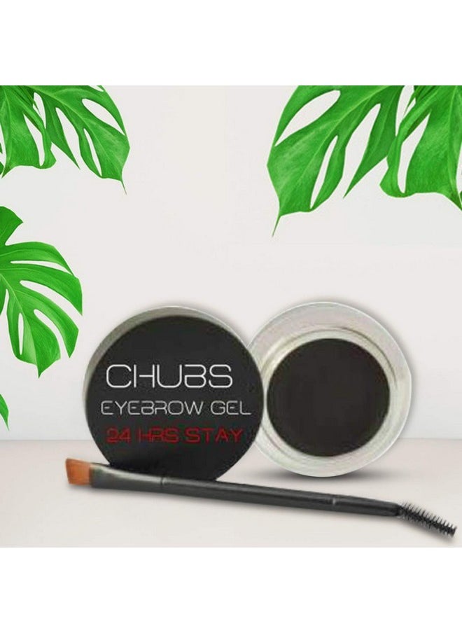 Chubs Multipurpose Eyebrow Gel And Gel Liner With Brush (Charcoal Black )  - Image 1
