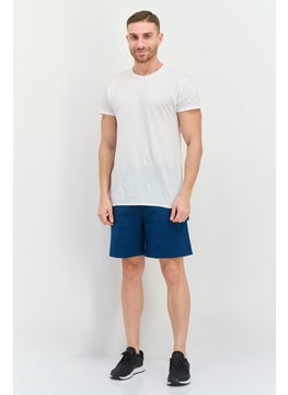 Originals by Brooklyn Cloth Men Regular Fit Drawstring Solid Shorts, Teal Blue  - Image 3