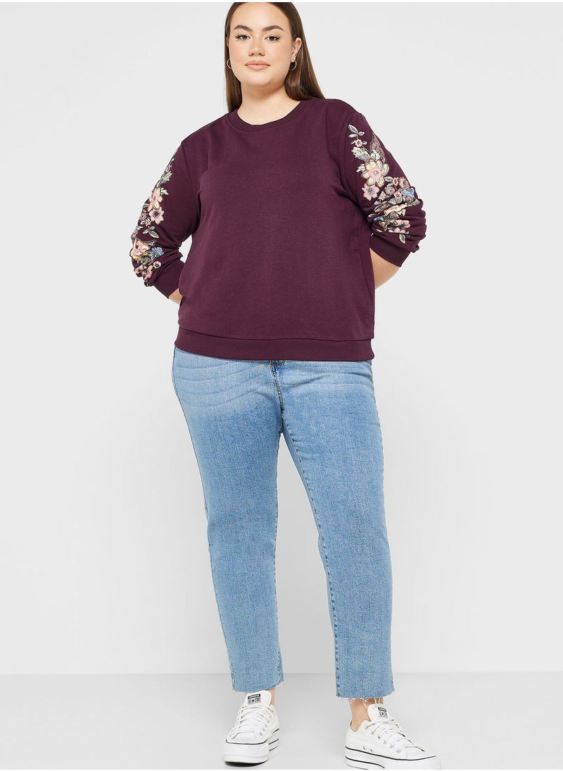 Only Carmakoma - Crew Neck Printed Sweatshirt - Image 1