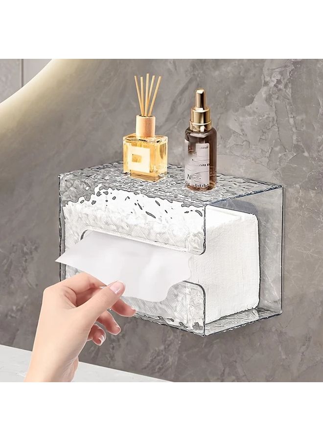 قطعتان حامل ورق الحائط الشفاف للحمام والمطبخ موزع المناشف الورقية - Image 3