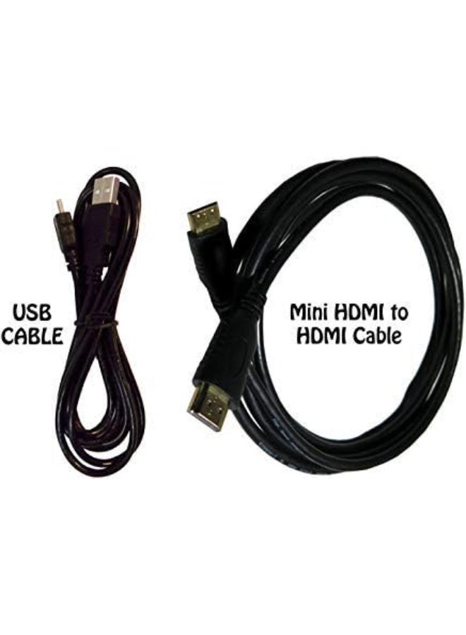 excelshoots HDMI Cable for Canon EOS SL2 DSLR Camera + USB Cable - High-Speed 4K Mini HDMI to HDMI Cable for Canon EOS SL2 DSLR Camera, 6 Feet.