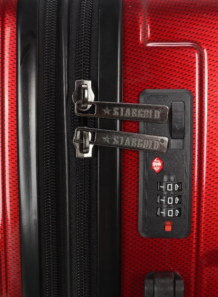 ستارجولد طقم حقائب سفر بعجلات من 3 قطع TPC عجلات جانبية صلبة مع قفل TSA - Image 4