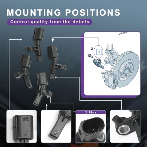 Sprwinautummer WHT003860 WHT003861 4PCS ABS Wheel Speed Sensor WHT003862 WHT003863 Replacement for VW Polo Golf Up！Fox Audi A1 A2 A3 Skoda Fabia Rapid Roomster Seat Ibiza Toledo - Image 3