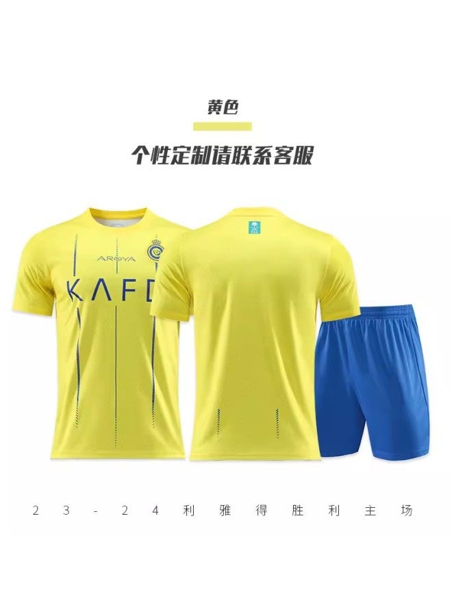 2324 Saudi Arabia Riyadh Victory Team Ronaldo Jersey No.7 Football Uniform Suit Men's Football Uniform Club Seal