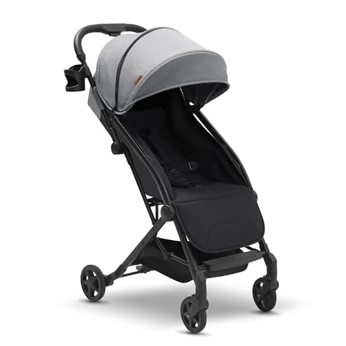 Mompush Lithe Lightweight Stroller, Compact One-Hand Fold Travel Stroller for Airplane Friendly, Reclining Seat and Large Canopy, with Rain Cover & Travel Carry Bag & Cup Holder - Image 1
