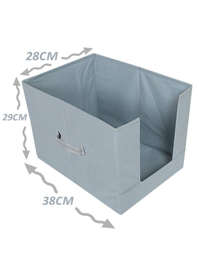 Kuber Industries Kuber Industries Pack of 2 Storage Organizer | Non-Woven Shirt Stacker | Foldable Wardrobe Organizer for Clothes | T-Shirts Organiser for Wardrobe | Grey - Image 3