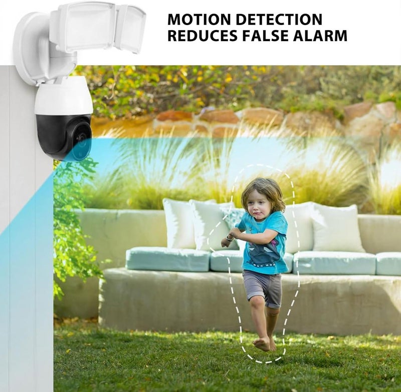 كلاراكو كاميرا مراقبة Klarako PTZ مزودة بكشاف ضوئي بدقة 2K و3MP وتتبع ذكي ومراقبة عالية الدقة ومقاومة للماء ومناسبة للأمن المنزلي أثناء الليل (قابس أمريكي) - Image 5