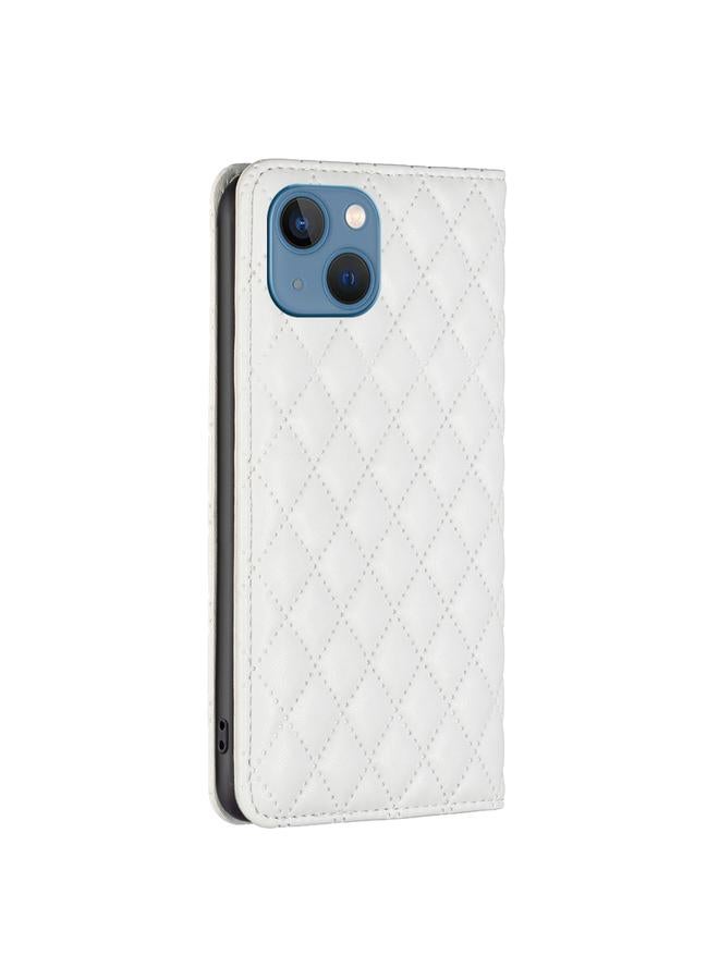 Zaboon Case For iPhone 13 Diamond Lattice Magnetic Leather Flip Phone Case - Image 3