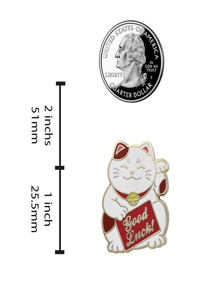Real Sic Lucky Cat Pin - Good Luck Cat Enamel Pin, Waving Cat Lapel Pin - Cute, Kawaii Good Luck Charm & Gift Accessory for Jackets, Hats, Backpacks & Tops (Calico) - Image 5