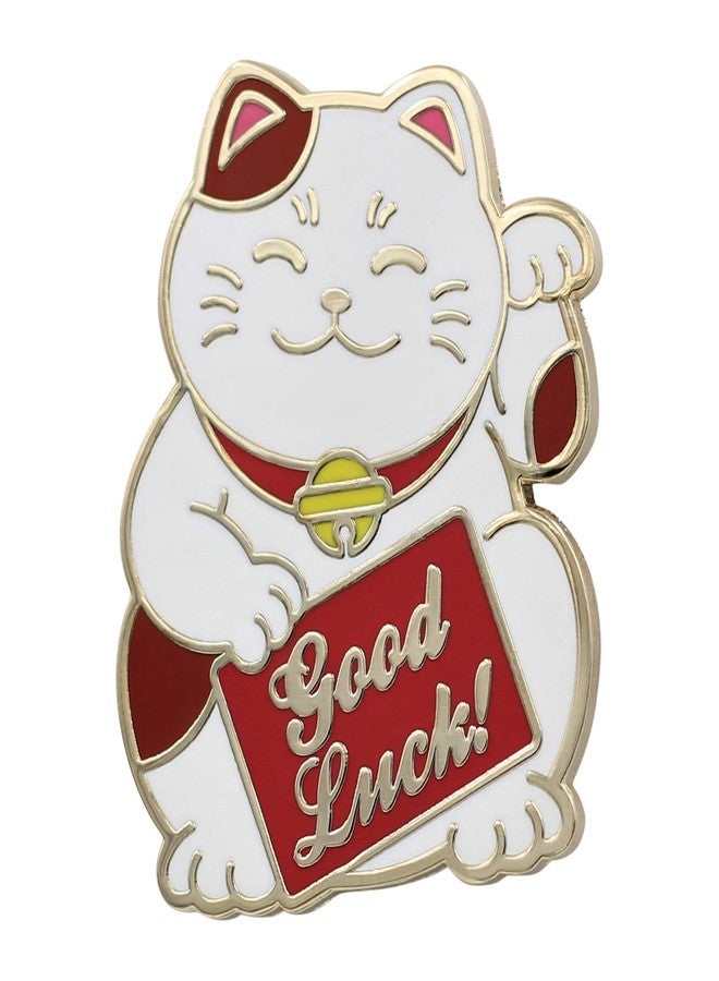 Real Sic Lucky Cat Pin - Good Luck Cat Enamel Pin, Waving Cat Lapel Pin - Cute, Kawaii Good Luck Charm & Gift Accessory for Jackets, Hats, Backpacks & Tops (Calico) - Image 1