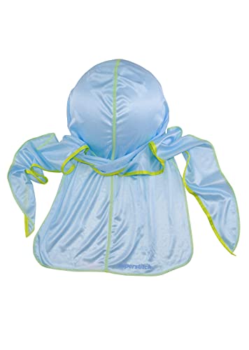 Superstitch Supersilky Ultra Silky Durag x Wavebuilder | 30+ Styles Premium Designer Durags for Men | 360 Waves | Light Blue and Light Green (Lime Ice) - Image 2