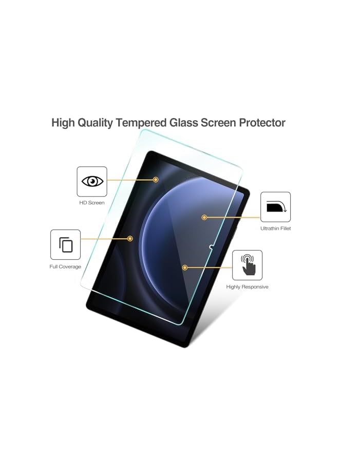 Procases 2 Pack Screen Protector For Galaxy Tab S9 Fe Plus S9 Plus S8 Plus Tab S7 Fe Tab S7 Plus 12.4 Inch 9H Hardness Tempered Glass Hd Clear Film For Galaxy Tablet Sm X610 X810 X800 T730 T970 - Image 3